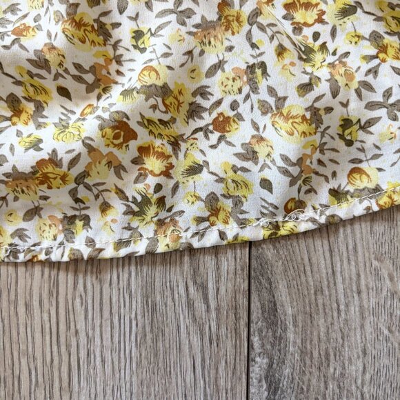 Promesa Floral Butter Yellow Smocked Midi Dress Womens Small Boho Cottagecore - Picture 14 of 16